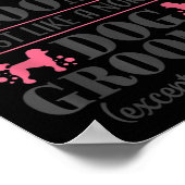 Hund Groomer Niedlich Funny Pet Grooming Tattoo We Poster (Ecke)