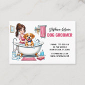 Hund Groomer Niedlich Puppy Visitenkarte (Vorderseite)