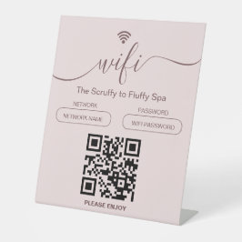 Hund Grooming Business Signieren Kostenloses WiFi- Sockelschild