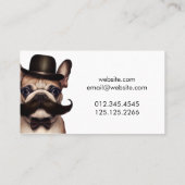 Hund Grooming Funny Puppy Pet Französischer Bulldo Visitenkarte (Rückseite)