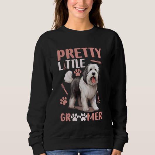 Hund Grooming lustige Hübsche kleine Groomer Pet G Sweatshirt (Vorderseite)