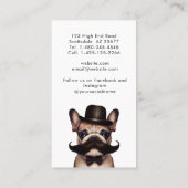 Hund Grooming Niedlicher Bulldog Visitenkarte (Rückseite)