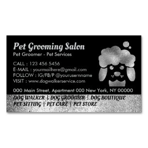 Hund Grooming Salon Silberbad Wellness-Center Magnetische Visitenkarte