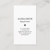 Hund Grooming Wellness-Center Funny Ästhetik Visitenkarte (Rückseite)