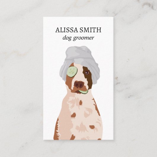 Hund Grooming Wellness-Center Funny Ästhetik Visitenkarte (Vorderseite)