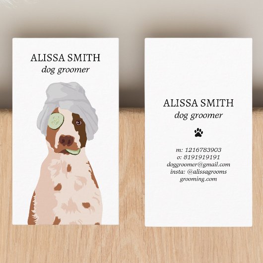 Hund Grooming Wellness-Center Funny Ästhetik Visitenkarte