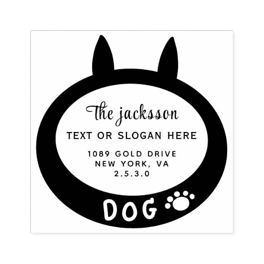 HUND GUMMISTEMPEL (Prägung)