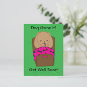 Hund gut machen, es lustig personalisieren postkarte (Stehend Vorderseite)