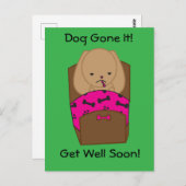 Hund gut machen, es lustig personalisieren postkarte (Vorne/Hinten)