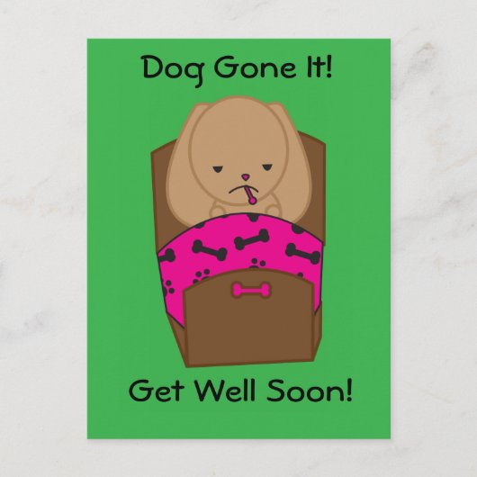 Hund gut machen, es lustig personalisieren postkarte (Vorderseite)