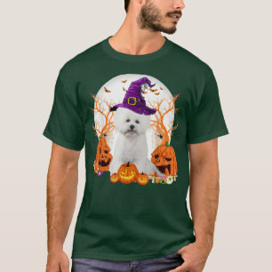 Hund Halloween Bichon Frise Hund Kürbislaterne Pum T-Shirt