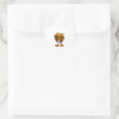 Hund Halloween Herz-Aufkleber (Tasche)