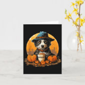 Hund Halloween Karte (Gelbe Blume)