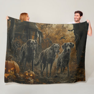 Hund Halloween Night Doggy Delight Fleecedecke
