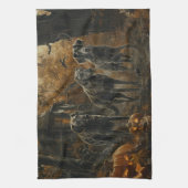 Hund Halloween Night Doggy Delight Geschirrtuch (Vertikal)