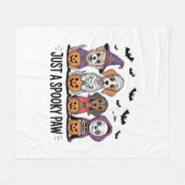 Hund Halloween nur eine Spooky Pfote Fleecedecke (Vorderseite (Horizontal))