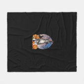 Hund Halloween Pitbull Kürbislaterne Pumpkin Tank Fleecedecke (Vorderseite (Horizontal))