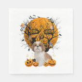 Hund Halloween Serviette (Vorderseite)