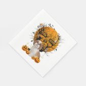 Hund Halloween Serviette (Ecke)