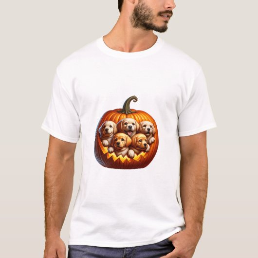 Hund Halloween T-Shirt (Vorderseite)