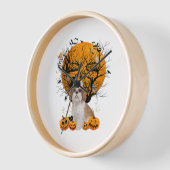 Hund Halloween Uhr (Winkel)