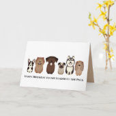 Hund Happy Birthday Card, Führer des Packs Karte (Gelbe Blume)