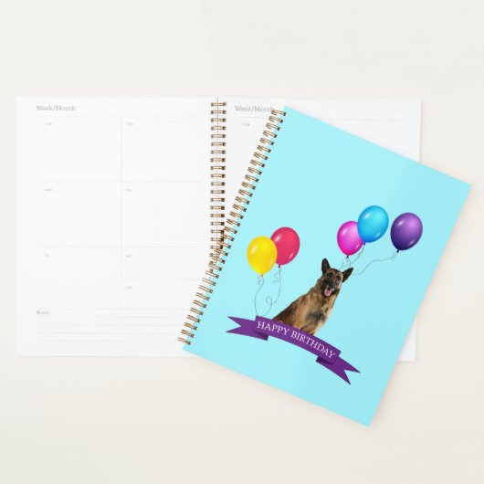 Hund Happy Birthday Geschenktasche Planer (Anzeige)