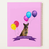 Hund Happy Birthday Geschenktasche Planer (Rückseite)