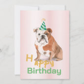 Hund Happy Birthday Party Einladung (Vorderseite)