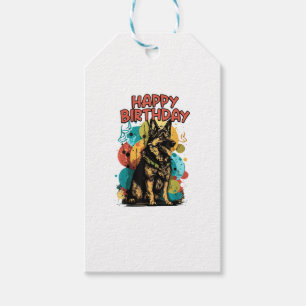 Hund Happy Birthday Party Shep Clot Geschenkanhänger