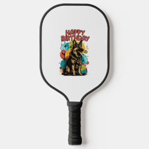 Hund Happy Birthday Party Shep Clot Pickleball Schläger