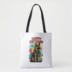 Hund Happy Birthday Party Shep Clot Tasche