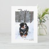 Hund Happy Howlidays Foto Feiertagskarte (Stehend Vorderseite)