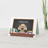 Hund Happy Teacher's Day Danke Karte (Vorderseite)