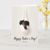 Hund Happy Vatertag Custom Foto Karte (Gelbe Blume)