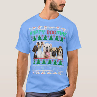 Hund hässliche Weihnachtslieder T-Shirt