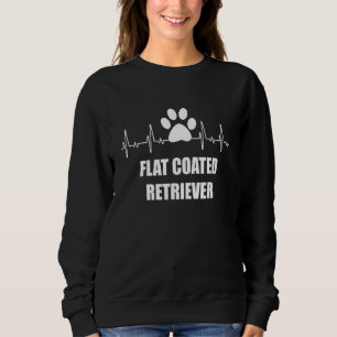 Hund Heartbeat Flat Coated Retriever Sweatshirt