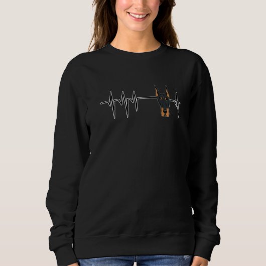 Hund Heartbeat I Doberman Sweatshirt (Vorderseite)