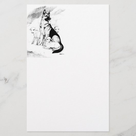 Hund Heaven Briefpapier (Vorderseite)