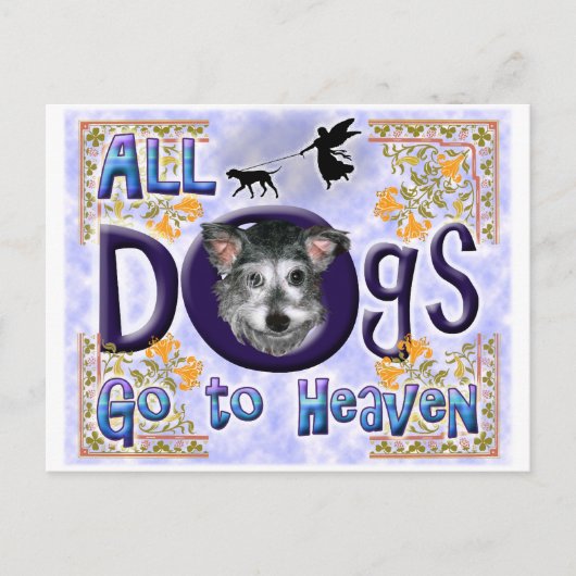 Hund Heaven Postkarte (Vorderseite)