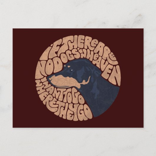 Hund Heaven Postkarte (Vorderseite)
