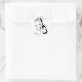 Hund Heaven Runder Aufkleber (Tasche)