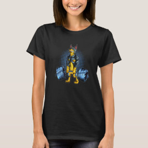 Hund hebt Gewichte Exercise Dobermann Tra T-Shirt
