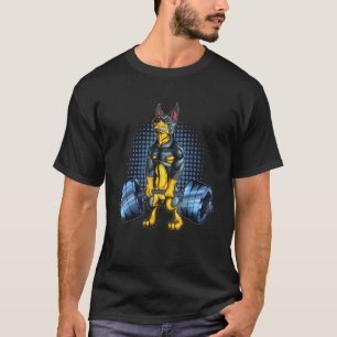 Hund hebt Gewichte Übungen Dobermann Tra T-Shirt