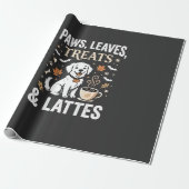 Hund Herbst Latte Halloween Geschenkpapier (Ungerollt)