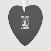Hund Herbst Latte Halloween Ornament (Vorderseite)