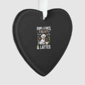 Hund Herbst Latte Halloween Ornament (Vorderseite)