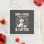 Hund Herbst Latte Halloween Serviette (Beispiel)