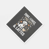 Hund Herbst Latte Halloween Serviette (Ecke)