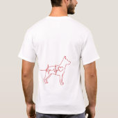 Hund Herz Linien Markierung Shirt (Rückseite)